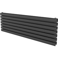 Ximax Bristol Double Horizontal Designer Radiator 410 x 1200mm 3034Btu Anthracite in Anthracite Structure Steel