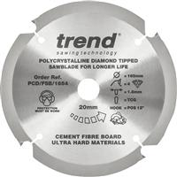Trend PCD Blade for Cement Fibre Board - PCD/FSB/1654 165mm Polycrystalline Diamond