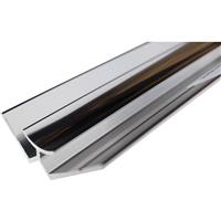 Wetwall Acrylic Polished Shower Wall Panel Trims Internal Corner 2440mm in Silver