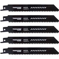 Toolpak Reciprocating Saw Blade 150mm Wood (5 Pack) Carbon Steel