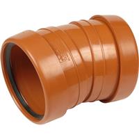 Aquaflow Double Socket Bend 110mm 15deg in Terracotta Rubber