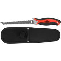 Minotaur Double Sided Jab Saw & Scabbard 6" in Black/Red Steel