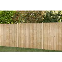 Forest Garden Pressure Treated Closeboard Fence Panel 6' x 6' (4 Pack) in Natural Timber