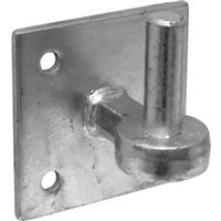 Perry Field Gate Hook on Plate 4" in Silver