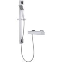 Aqualisa Square Bar Mixer Shower in Chrome Brass