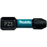 Makita Impact Rated Bit PZ3 x 25mm (2 Pack) in Black