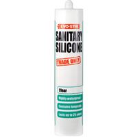 Evo-Stik Trade Sanitary Silicone 280ml in Clear Steel