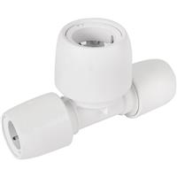 Hep2O Double End Reduced Tee 15 x 15 x 22mm in White Plastic
