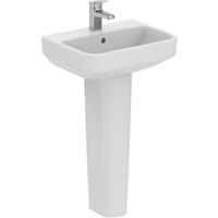 Ideal Standard i. life Compact Basin and Pedestal 50cm 1 Tap Hole in White Ceramic