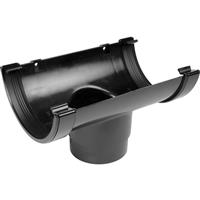 Aquaflow 150mm Running Outlet in Black PVCU