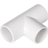 Aquaflow Solvent Weld Overflow Tee 21.5mm in White