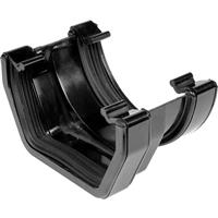 Aquaflow 114mm Square to 112mm Round Adaptor Gutter in Black PVCU