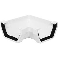 Aquaflow 114mm Square Line Gutter Angle 90deg in White PVCU