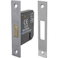 Perry 3 Lever Mortice Deadlock 63mm Nickel Plate in Silver