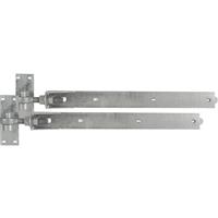 GateMate Hook and Band Gate Hinge 450mm Galvanised (2 Pack) in Silver