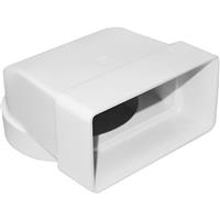 Airvent 100 Elbow Bend with Socket 110mm in White Plastic