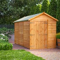 Power Overlap Apex Shed 12' x 6' No Windows in Natural Timber