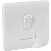 Scolmore Click Click Mode 13A Fused Spur Switched Flex Outlet in White Plastic