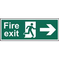 Centurion Fire Safety Sign Fire Exit Right 400x150