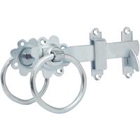 GateMate Ring Gate Latch 150mm BZP in Silver Steel