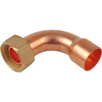 Made4Trade End Feed Bent Tap Connector 22mm x 3/4" (2 Pack) in Copper