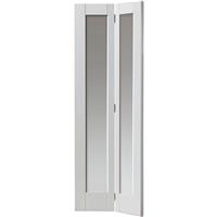 JB Kind Tobago Glazed Internal Bi-fold Door 35 x 1981 x 762mm in White Mdf