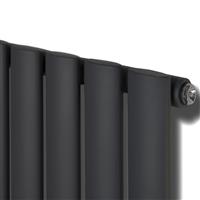 Ximax Bristol Designer Radiator 1500 x 410mm 2488Btu Single in Anthracite Steel