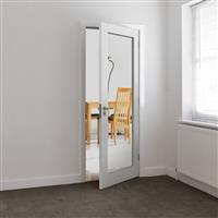 JB Kind Tobago Glazed Internal Door 35 x 1981 x 838mm in White Mdf