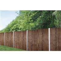 Forest Garden Pressure Treated Brown Closeboard Fence Panel 6' x 6' (4 Pack) in Dark Brown Timber