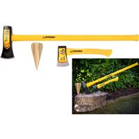 Roughneck Log Splitting Set (3 Piece) in Yellow Steel