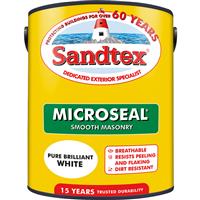 Sandtex Ultra Smooth Masonry Paint 5L Pure Brilliant in White