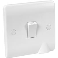 Scolmore Click Click Mode 20A DP Switch Flex Outlet in White Plastic