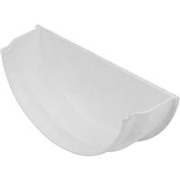 Aquaflow 112mm Half Round Stop End Internal in White PVCU
