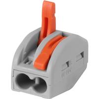 Unbranded Spring Lever Connectors 2 Terminal 32A Trade Pack (50 Pack)