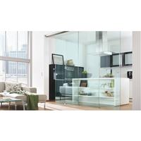 Coburn Flexiglas 120 One Door System 1500mm - Satin Stainless Steel in Silver Stainless Steel/Rubber