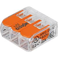 Wago 221 3 Way Compact Lever Connectors 0.5 to 6mm (30 Pack)