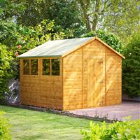 Powersheds Power Apex Shed 8' x 10' in Natural Timber