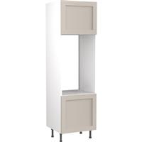 Kitchen Kit Flatpack Shaker Kitchen Cabinet Tall Double Oven Unit Ultra Matt 600mm in Light Grey MFC