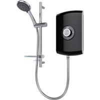 Triton Showers Triton Amore Electric Shower Gloss 8.5kW in Black Rubber/Steel
