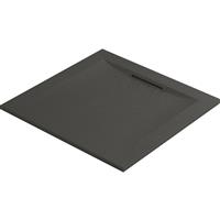 Mira Flight Level Square Slate Effect Shower Tray 800 x 800mm in Slate Grey Acrylic