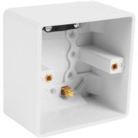 Wessex Electrical Wessex Moulded Surface Box 1 Gang 47mm in White Plastic