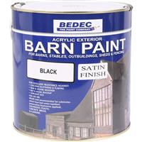 Bedec Barn Paint Satin 2.5L in Black Plastic