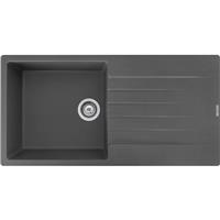 Reginox Harlem Reversible Composite Kitchen Sink & Drainer Single Bowl in Grey Granite Composite
