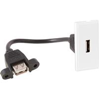 Euro Module USB Socket Outlet in White