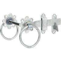 GateMate Ring Gate Latch 150mm Galvanised in Silver Galvanised Steel