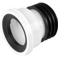 Aquaflow Straight Pan Connector 4"/110mm in White Rubber