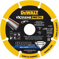 DeWalt Extreme Metal Cutting Disc 115 x 1.3 x 22.23mm in Black/Yellow Stainless Steel