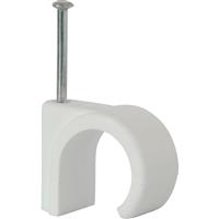 Talon Nail in Clip 15mm (100 Pack) in White Polypropylene