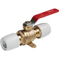 Hep2O Brass Plated Ball Valve 15mm in Gold Plastic/Brass