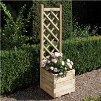 Rowlinson Square Planter & Lattice 140cm (h) x 40cm (w) x 40cm (d)